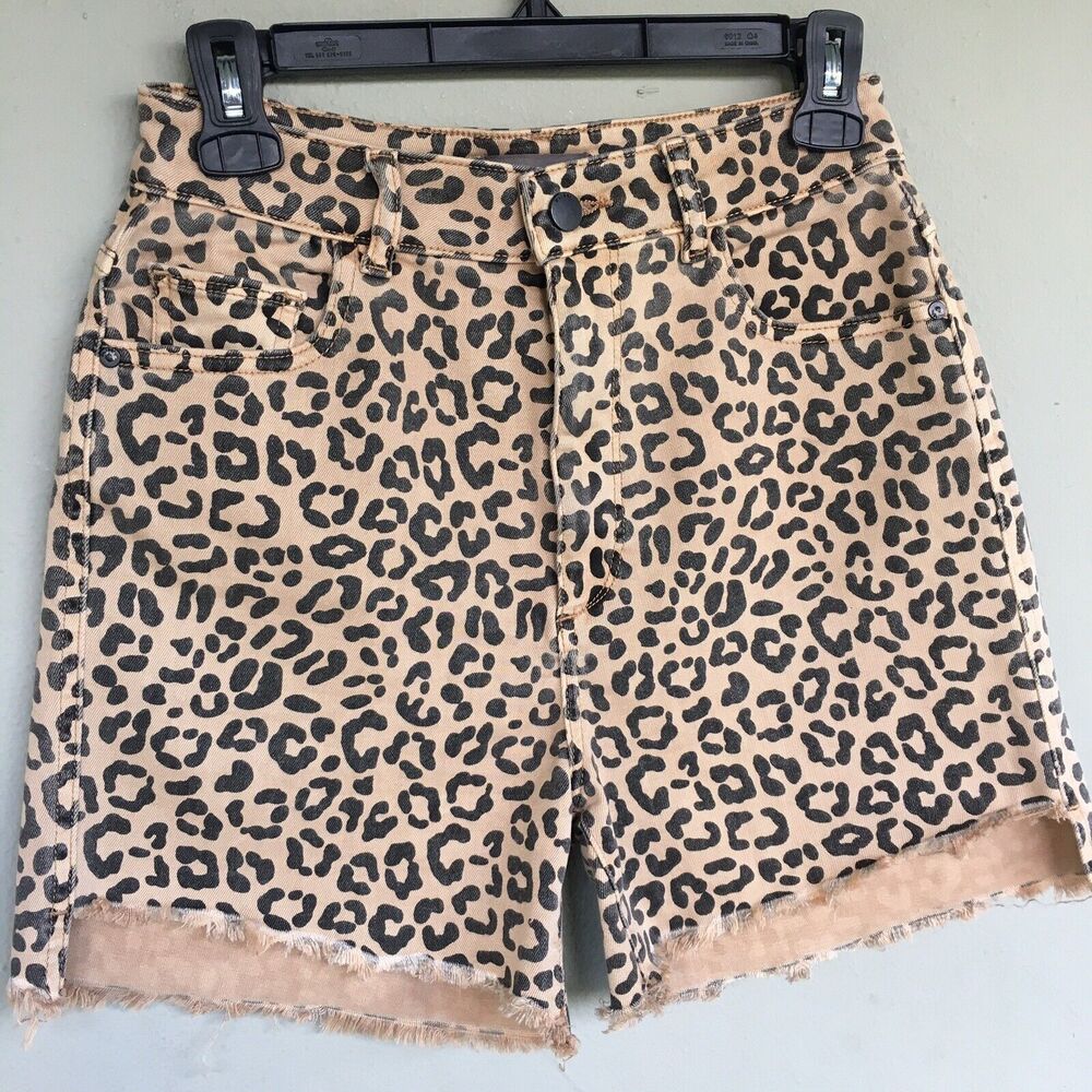 DL1961 Animal Print Jean Shorts